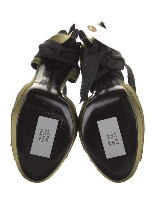 Tom Ford Satin Leather Trim Embellishment Sandals