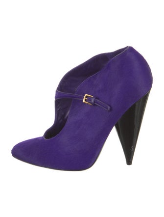 Tom Ford Ponyhair Leather Trim Embellishment Mules