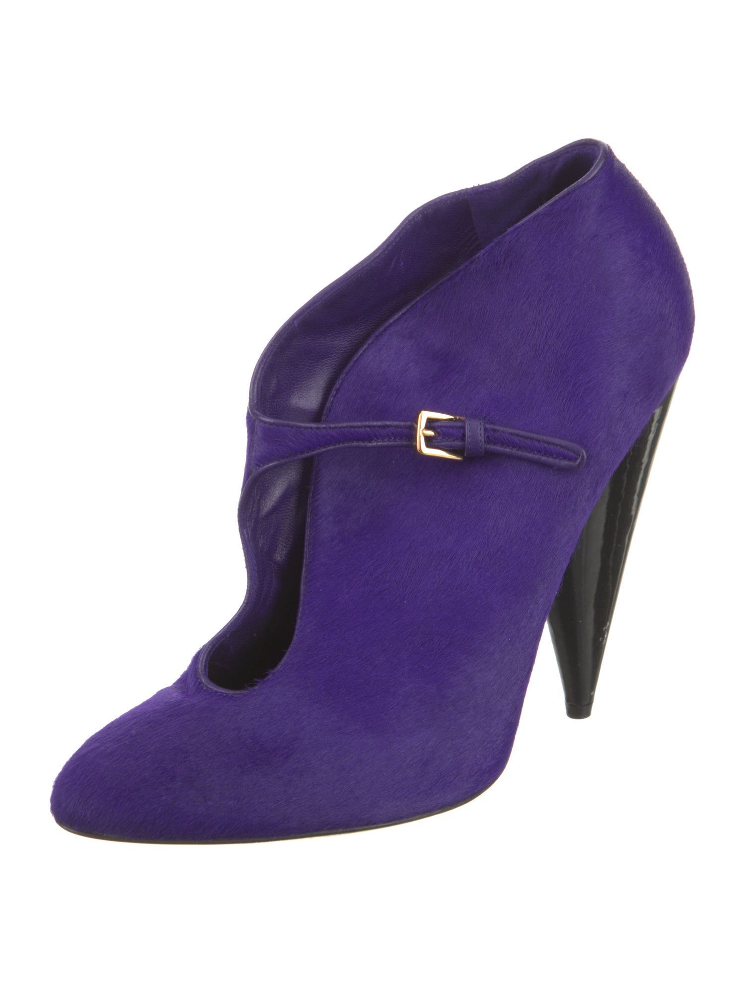 Tom Ford Ponyhair Leather Trim Embellishment Mules