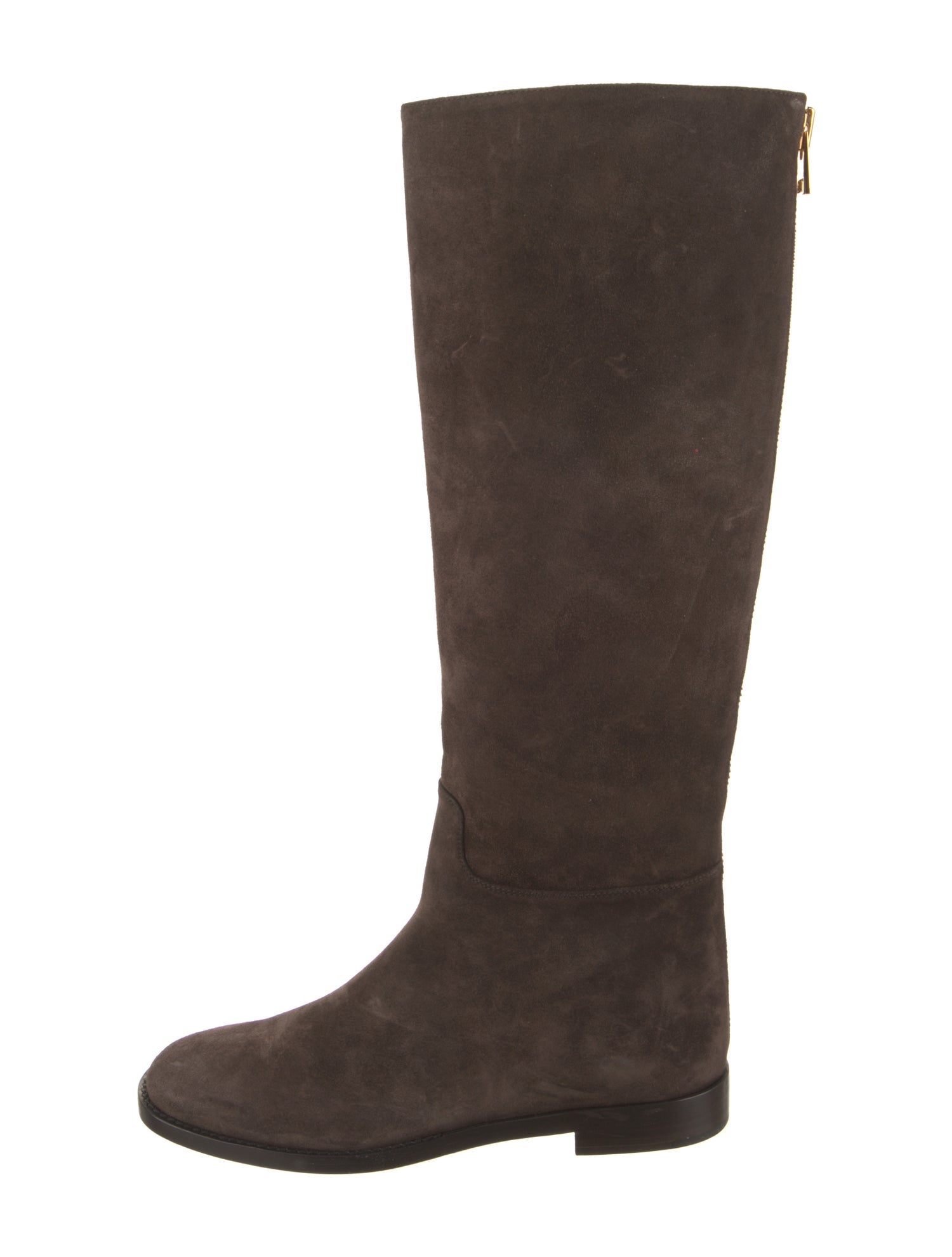 Tom Ford Suede Leather Trim Embellishment Riding Boots