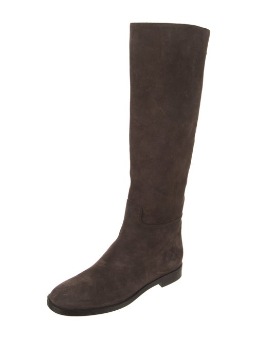 Tom Ford Suede Leather Trim Embellishment Riding Boots