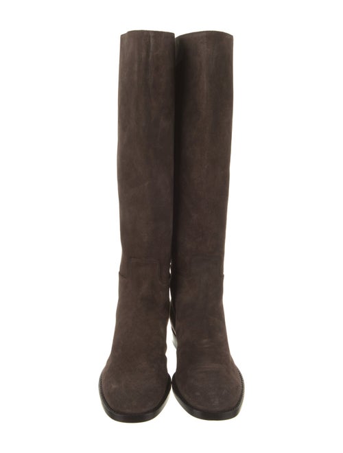 Tom Ford Suede Leather Trim Embellishment Riding Boots