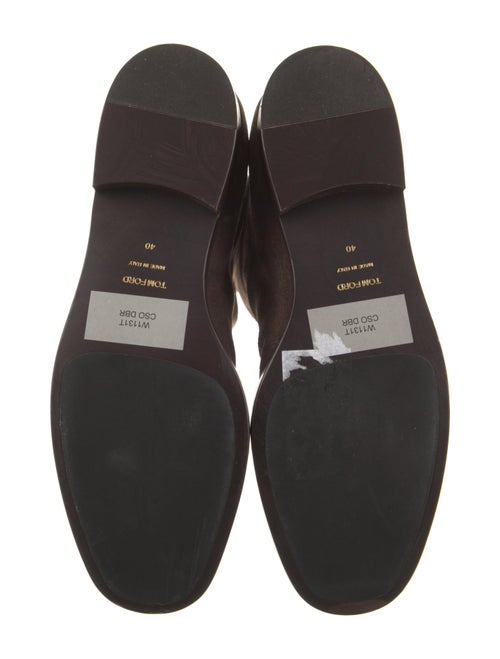 Tom Ford Suede Leather Trim Embellishment Riding Boots