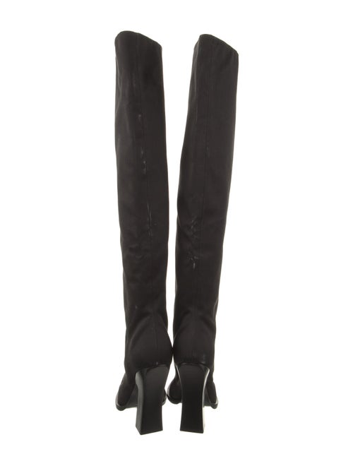 Tom Ford Satin Leather Trim Embellishment Boots