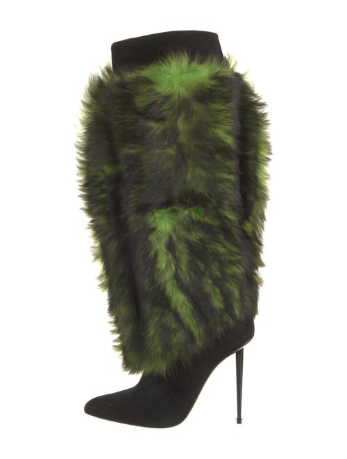 Tom Ford Suede Fur Trim Boots
