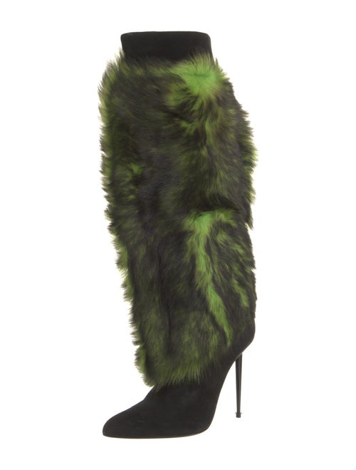 Tom Ford Suede Fur Trim Boots