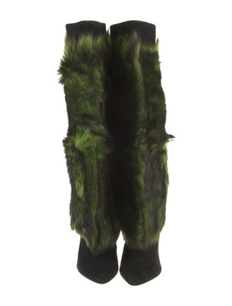Tom Ford Suede Fur Trim Boots