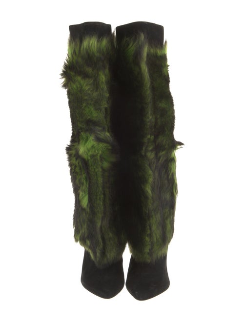 Tom Ford Suede Fur Trim Boots