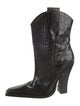 Tom Ford Leather Animal Print Western Boots