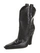 Tom Ford Leather Animal Print Western Boots