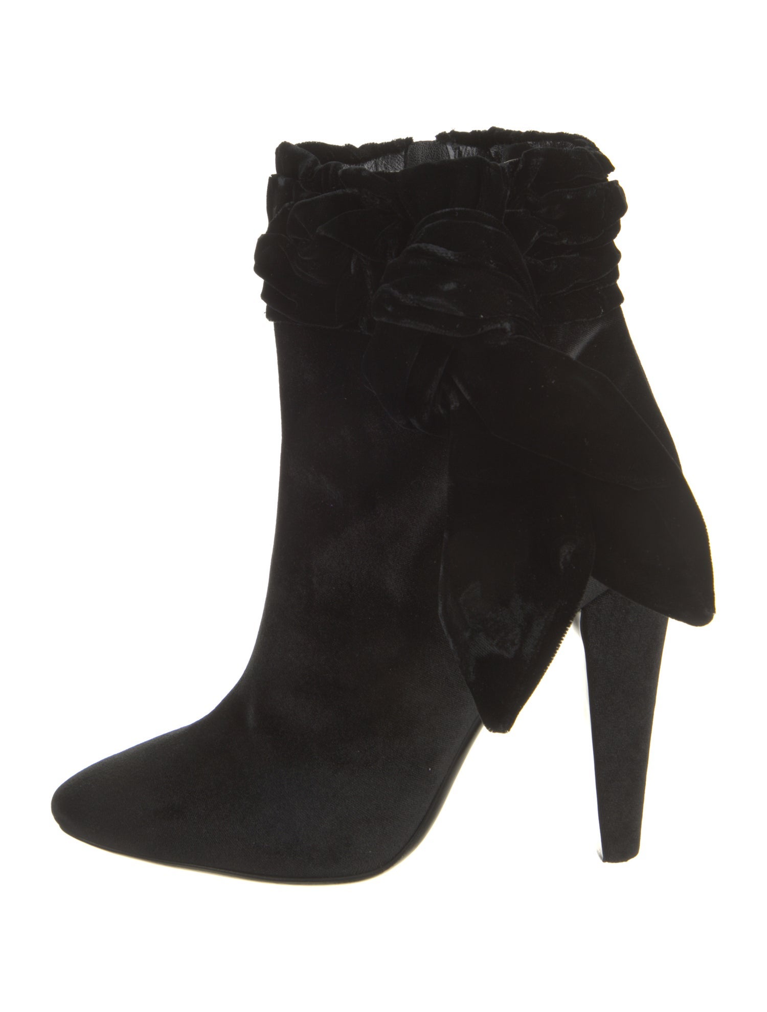 Tom Ford Velvet Pleated Accents Boots