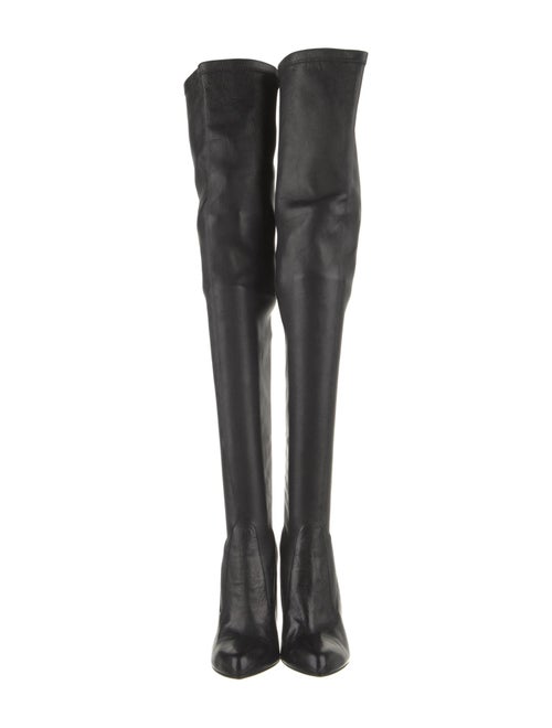 Tom Ford Leather Fringe Trim Accent Sock Boots