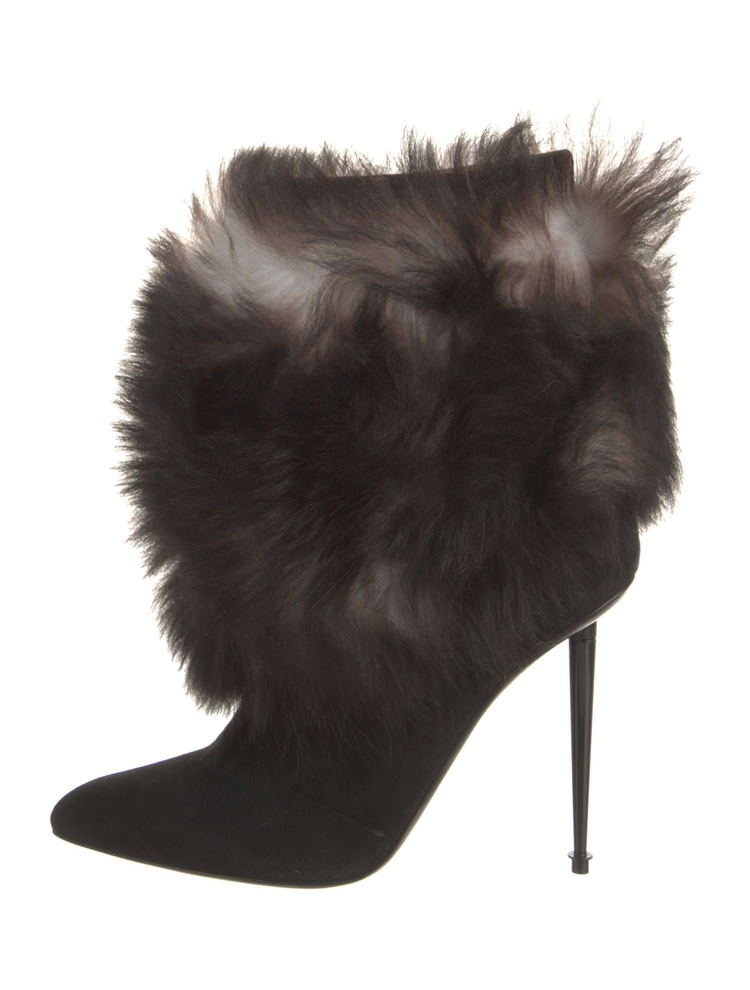 Tom Ford Suede Fur Trim Boots