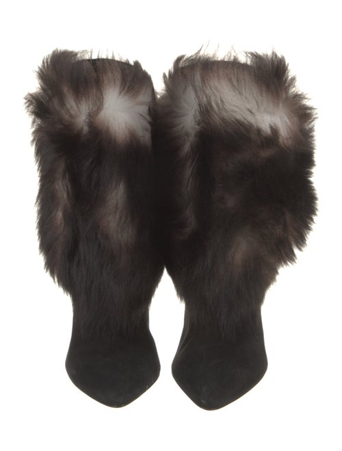 Tom Ford Suede Fur Trim Boots