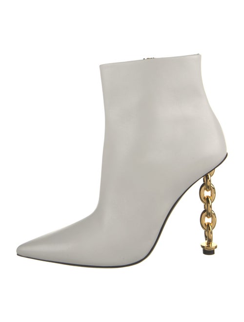 Tom Ford Leather Chain-Link Accents Boots