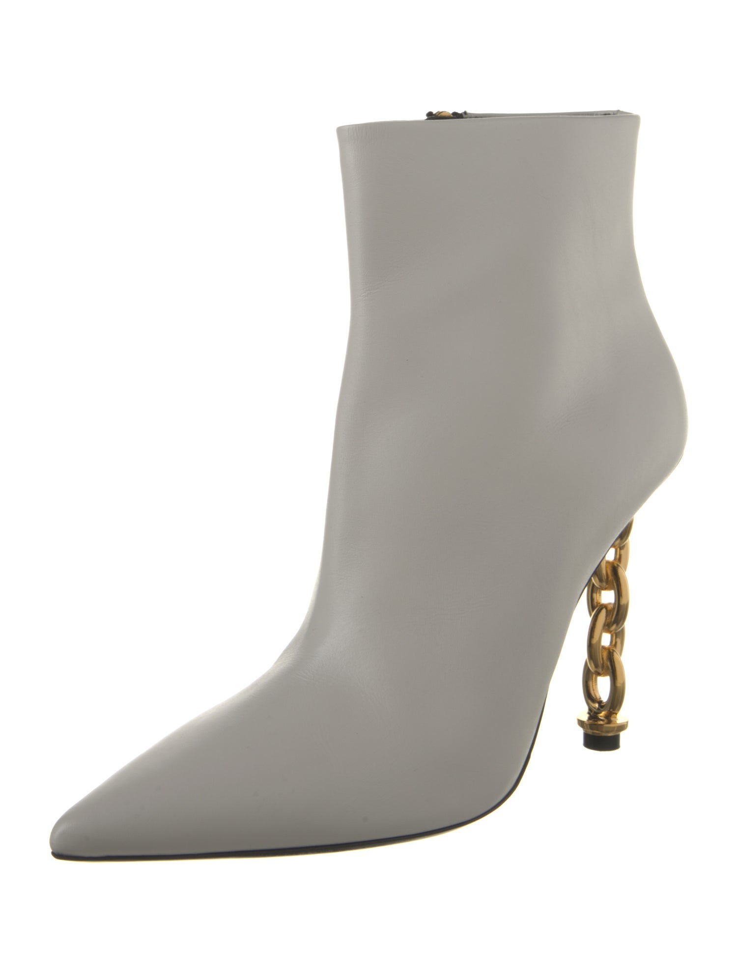 Tom Ford Leather Chain-Link Accents Boots
