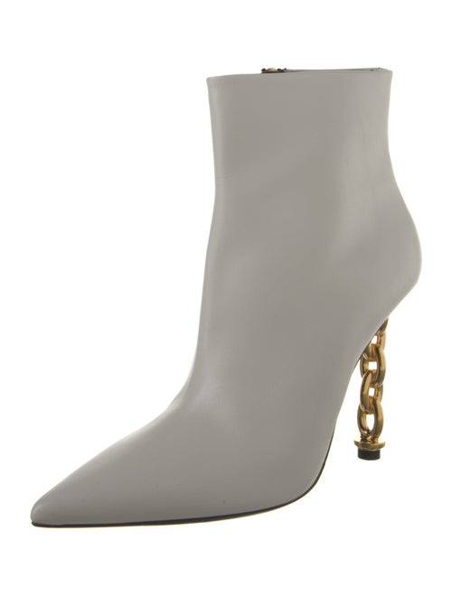 Tom Ford Leather Chain-Link Accents Boots