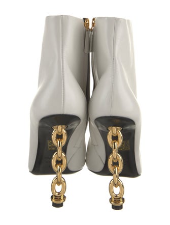 Tom Ford Leather Chain-Link Accents Boots