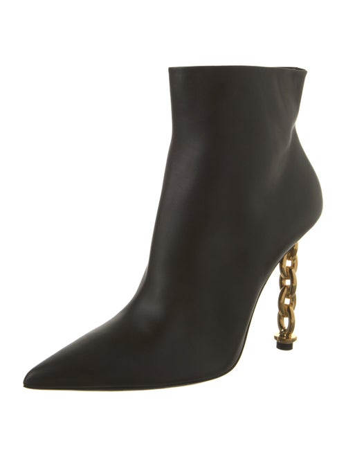Tom Ford Leather Chain-Link Accents Boots
