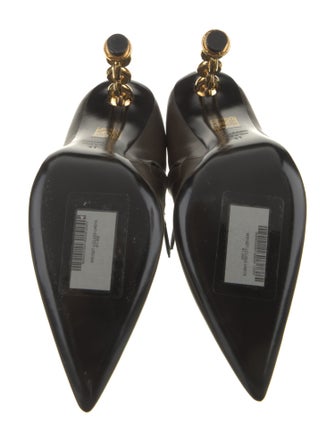 Tom Ford Leather Chain-Link Accents Boots