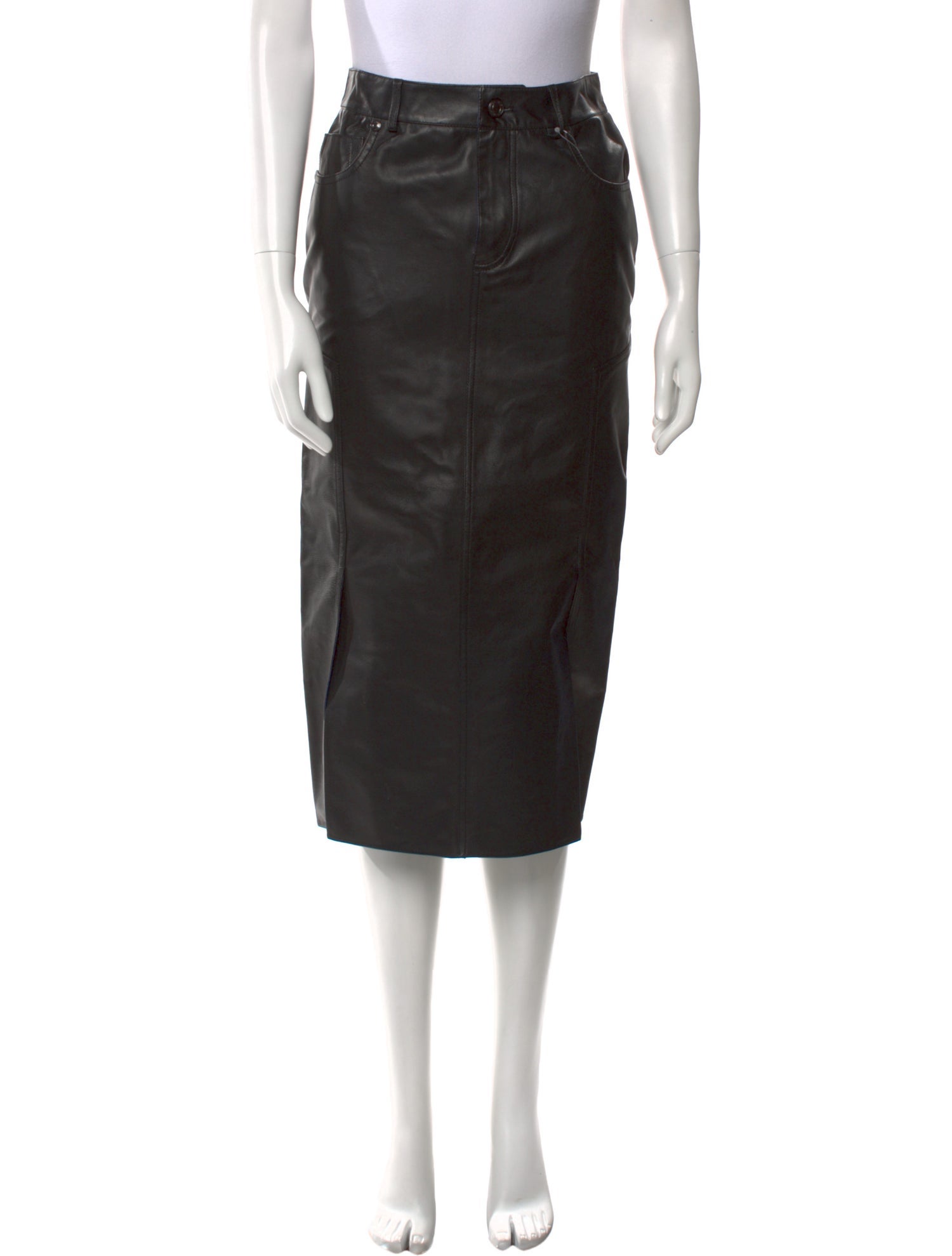 Tom Ford Leather Midi Length Skirt