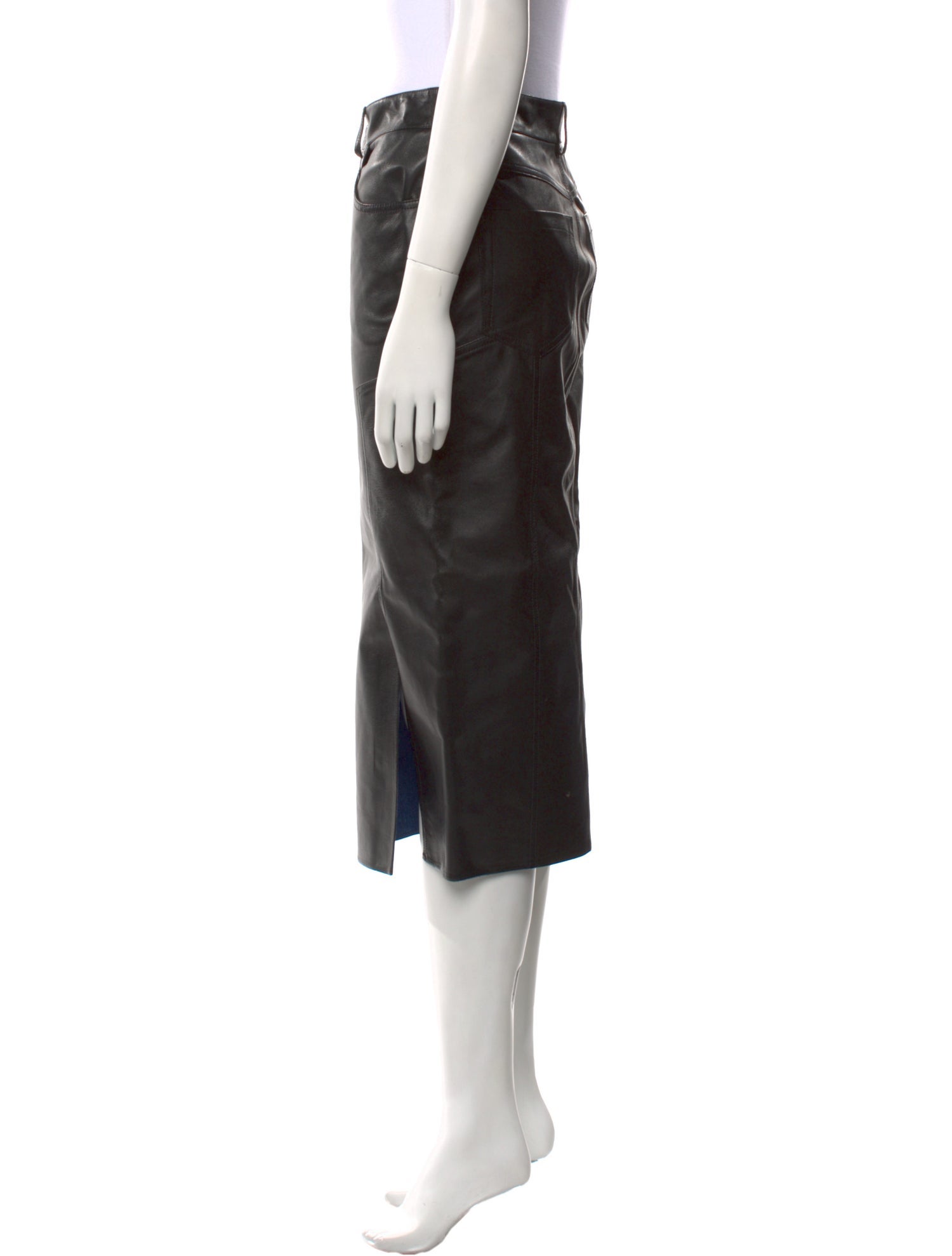 Tom Ford Leather Midi Length Skirt