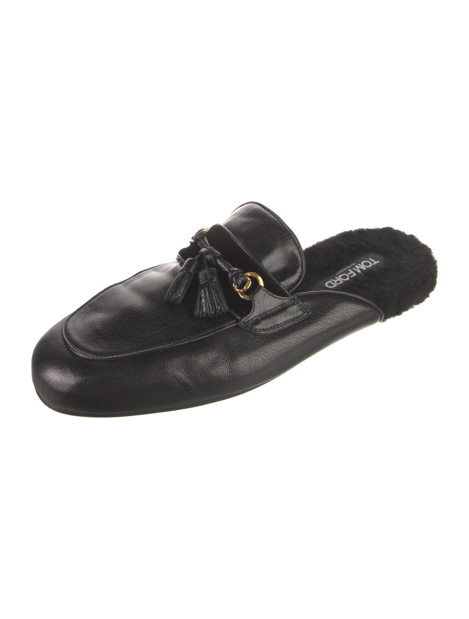 Tom Ford Leather Tassel Accents Slippers