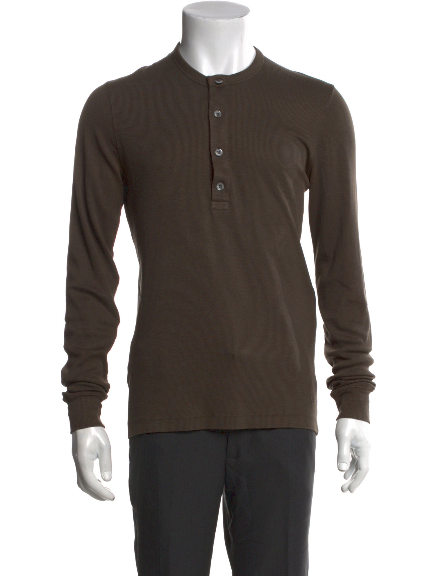 Tom Ford Crew Neck Long Sleeve Henley