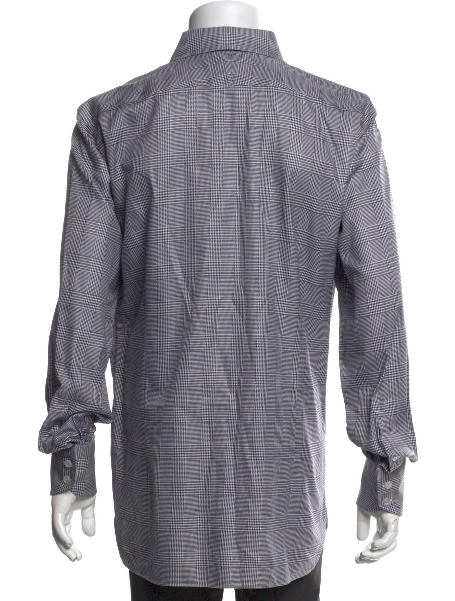 Tom Ford Plaid Print Long Sleeve Dress Shirt