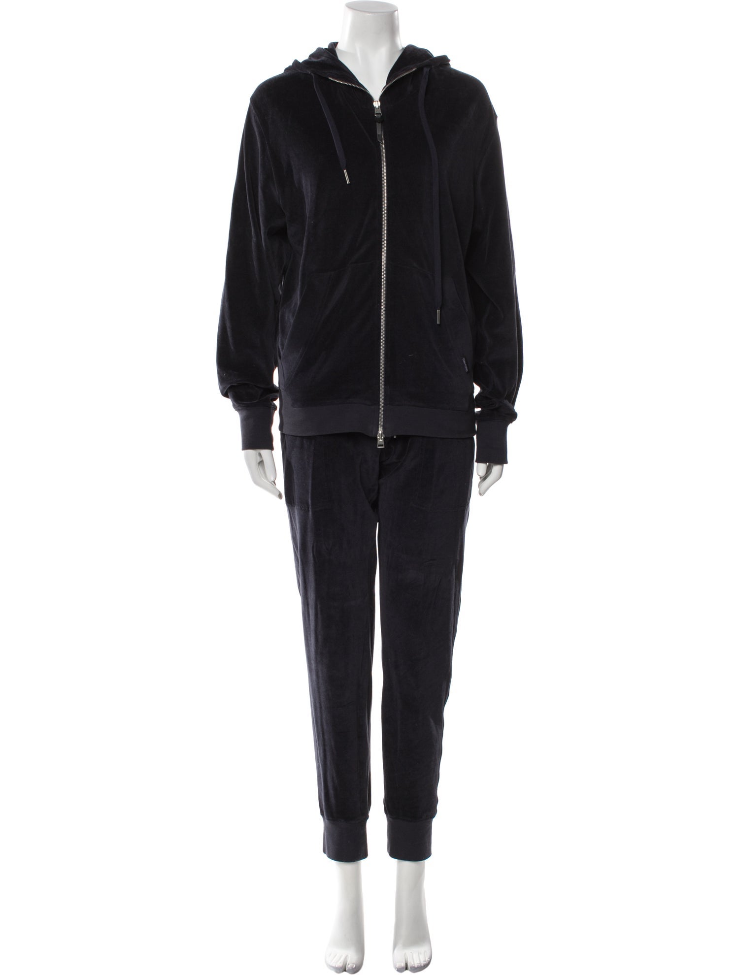 Tom Ford Velour Leather Trim Embellishment Pant Set