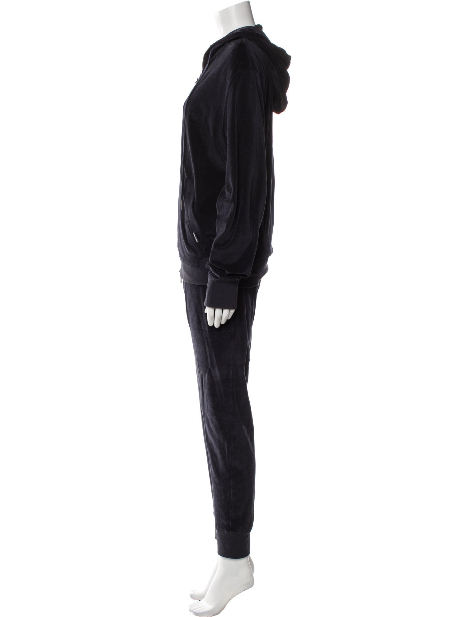 Tom Ford Velour Leather Trim Embellishment Pant Set