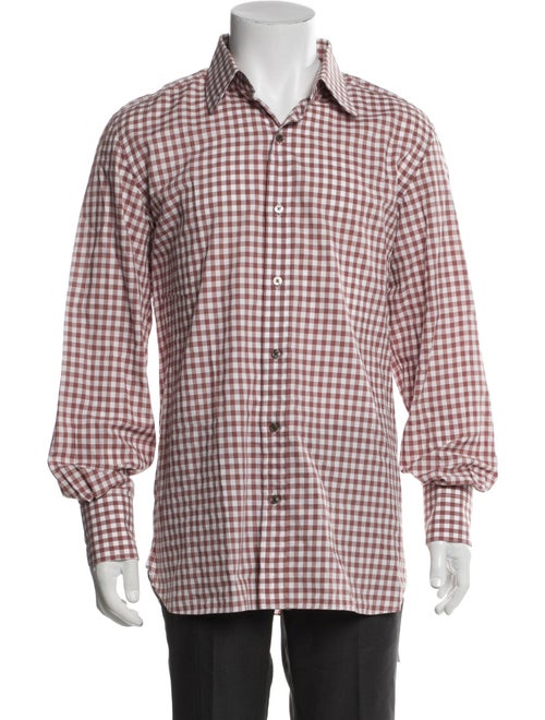 Tom Ford Plaid Print Long Sleeve Dress Shirt