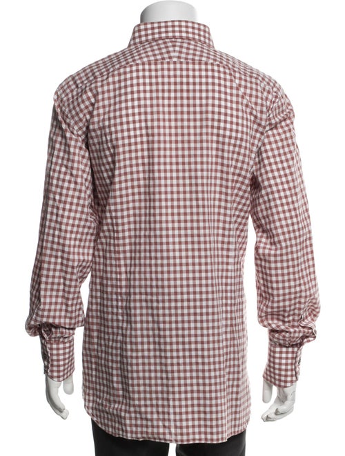 Tom Ford Plaid Print Long Sleeve Dress Shirt