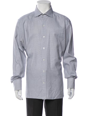 Tom Ford Plaid Print Long Sleeve Dress Shirt