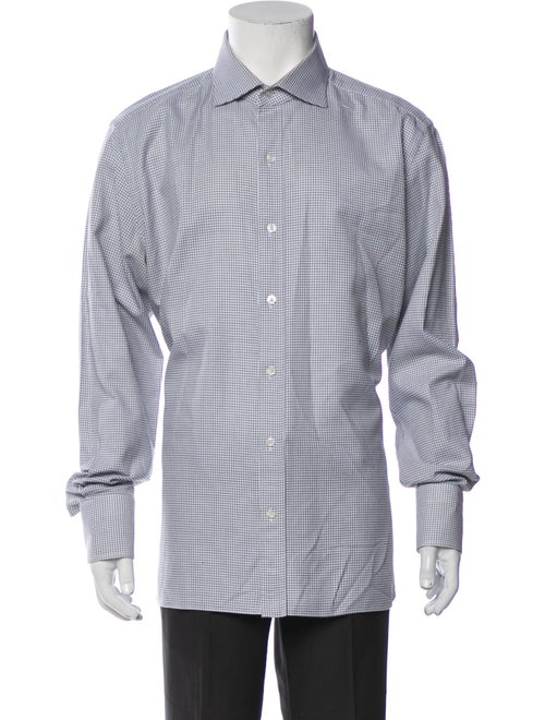 Tom Ford Plaid Print Long Sleeve Dress Shirt