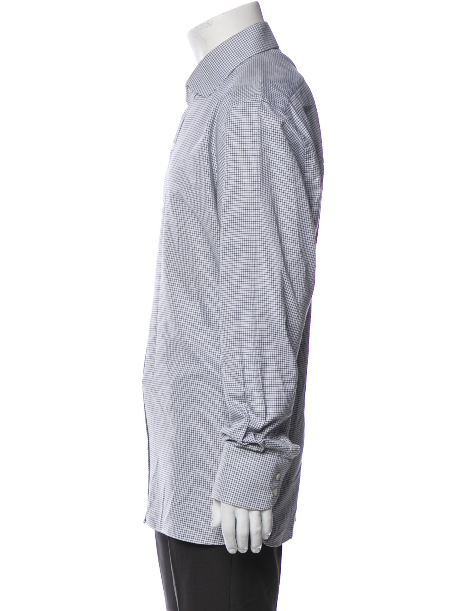 Tom Ford Plaid Print Long Sleeve Dress Shirt