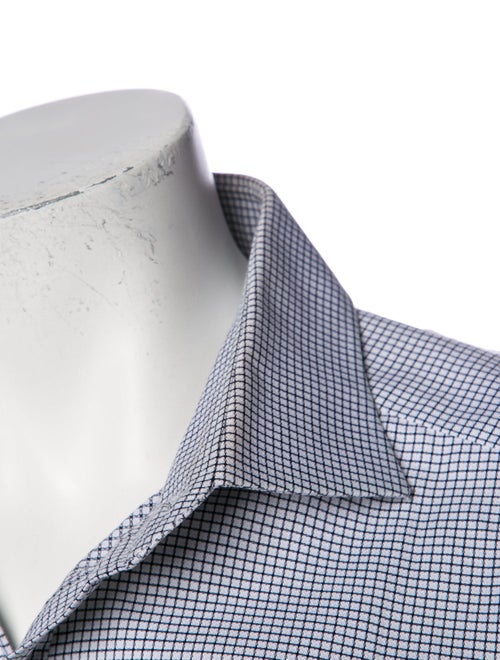 Tom Ford Plaid Print Long Sleeve Dress Shirt