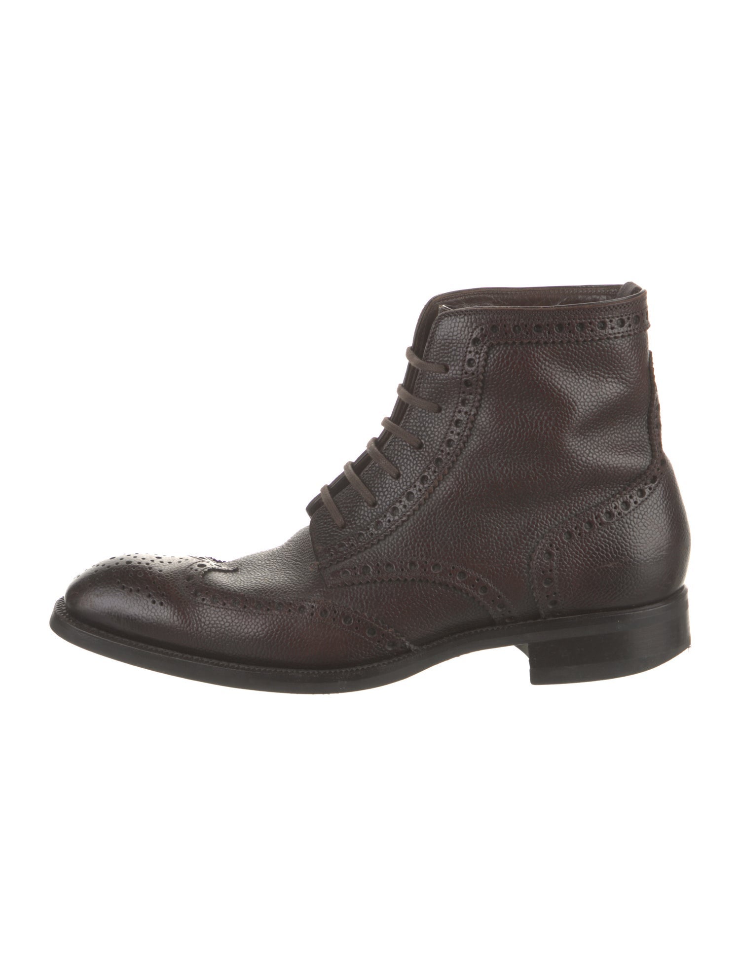 Tom Ford Leather Lace-Up Boots