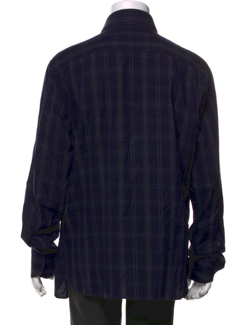 Tom Ford Plaid Print Long Sleeve Shirt