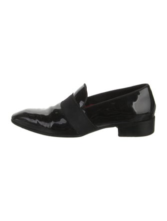 Tom Ford Patent Leather Grosgrain Trim Monk Straps