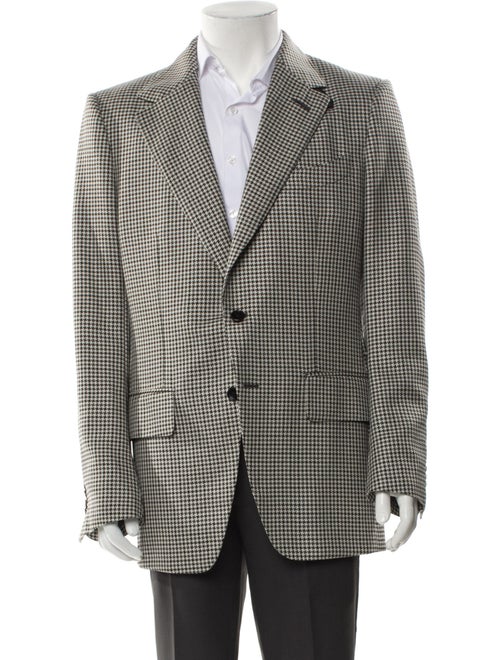 Tom Ford Wool Houndstooth Print Blazer