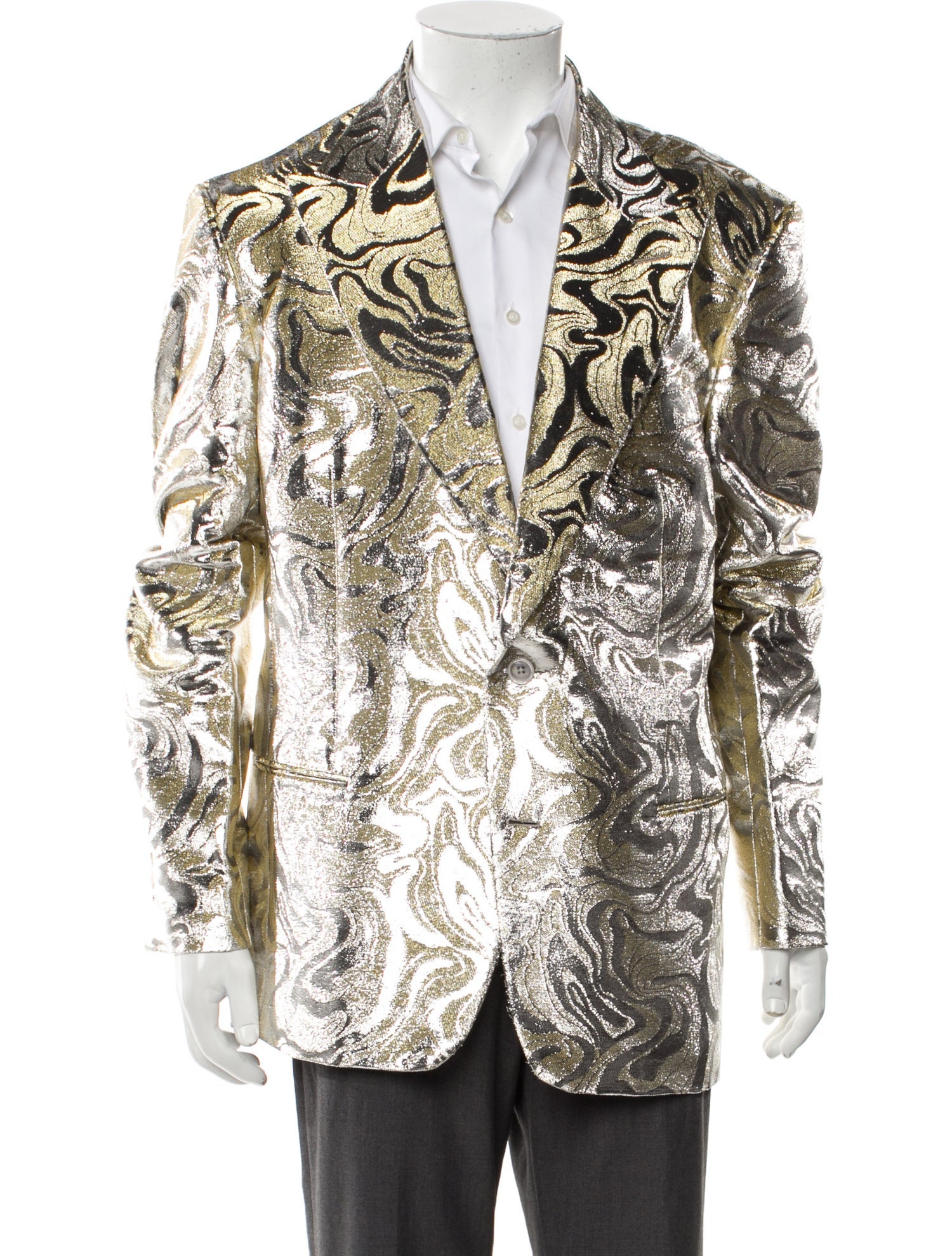 Tom Ford Printed Glitter Accents Blazer