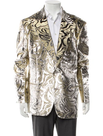 Tom Ford Printed Glitter Accents Blazer