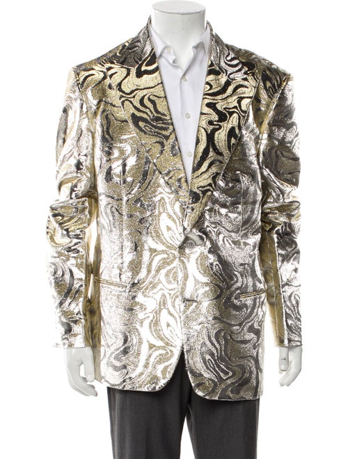 Tom Ford Printed Glitter Accents Blazer