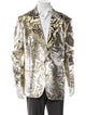 Tom Ford Printed Glitter Accents Blazer