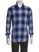 Tom Ford Plaid Print Long Sleeve Western Shirt