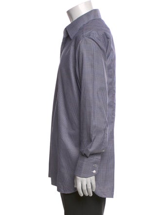 Tom Ford Plaid Print Long Sleeve Shirt