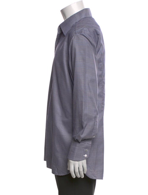 Tom Ford Plaid Print Long Sleeve Shirt