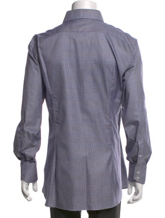 Tom Ford Plaid Print Long Sleeve Shirt