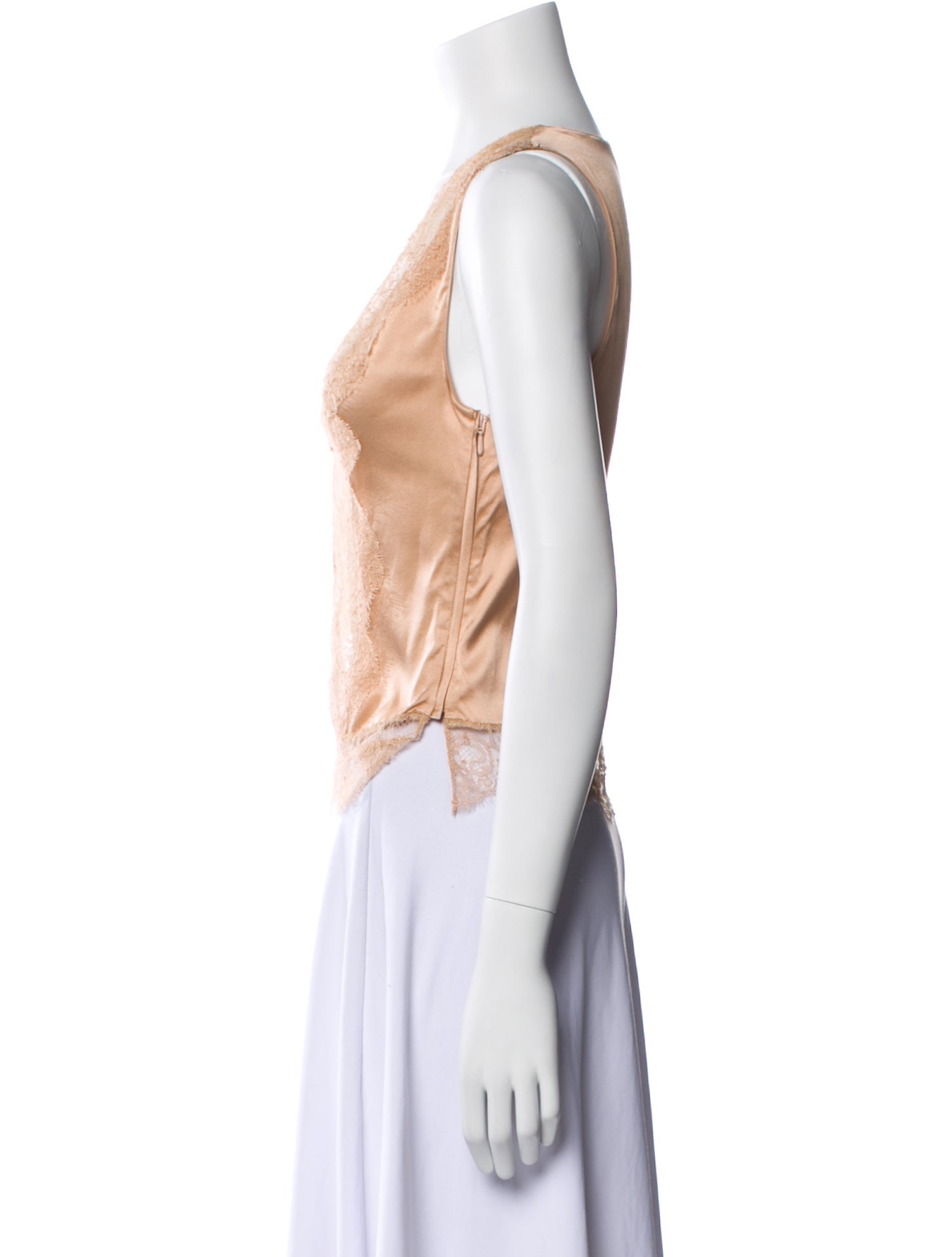 Tom Ford Silk Lace Pattern Crop Top